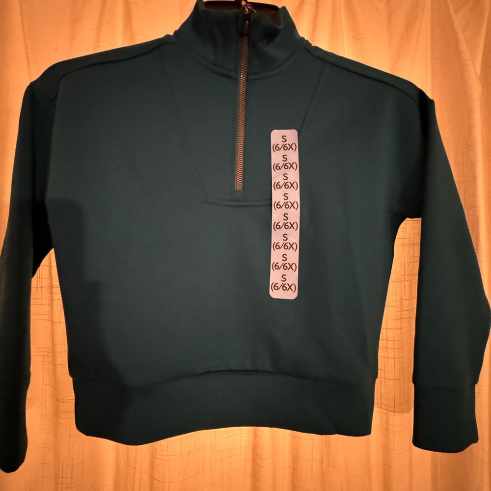 Member's Mark Girls Quarter-Zip Pullover - Teal Blue